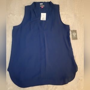 Vince Camuto Sleeveless V Neck Tank/Blouse; Size M